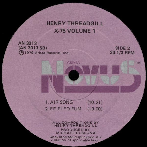 Henry Threadgill : X-75 Volume 1 (LP, Album)