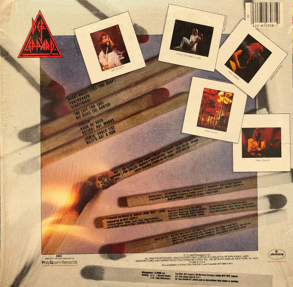 Def Leppard : Pyromania (LP, Album, Club, RE, 56-)