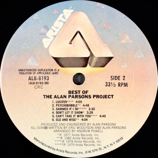The Alan Parsons Project : Best Of The Alan Parsons Project (LP, Comp, Club, Gat)