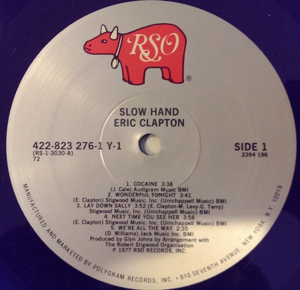 Eric Clapton : Slowhand (LP, Album, RE, RP, 72 )