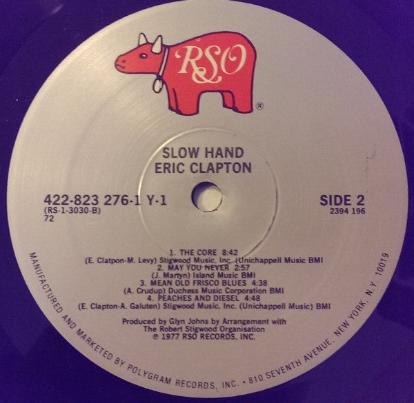 Eric Clapton : Slowhand (LP, Album, RE, RP, 72 )