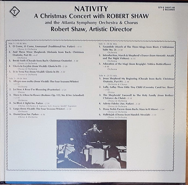 Robert Shaw And The Atlanta Symphony Orchestra And Chorus* : Nativity: A Christmas Concert With Robert Shaw (2xLP, Album, Quad, Gat)