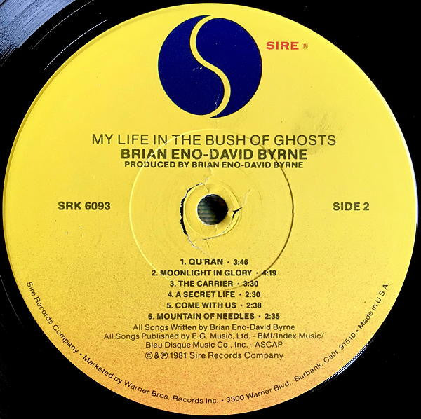 Brian Eno - David Byrne : My Life In The Bush Of Ghosts (LP, Album, Los)