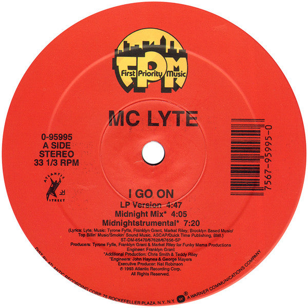 MC Lyte : I Go On (12")