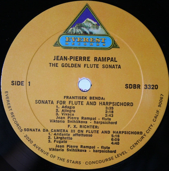 Jean-Pierre Rampal : The Golden Flute Sonata (LP, Album, RM)