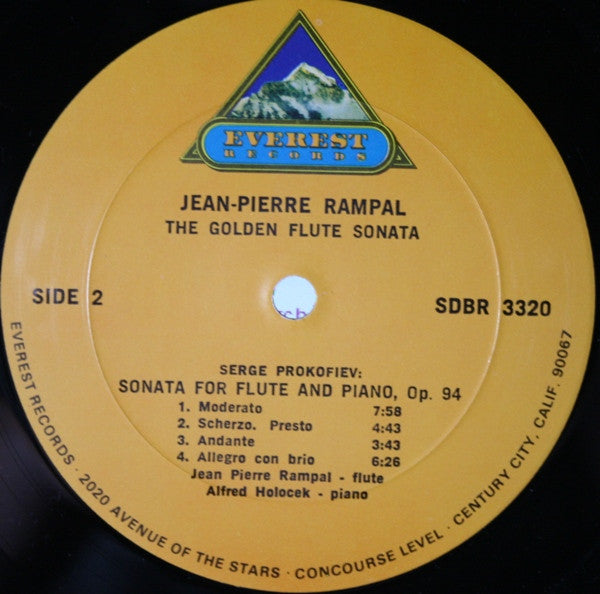Jean-Pierre Rampal : The Golden Flute Sonata (LP, Album, RM)