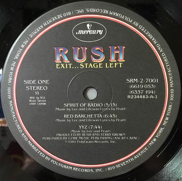 Rush : Exit...Stage Left (2xLP, Album, Club)