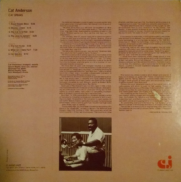 Cat Anderson : Cat Speaks (LP, Album, RE)