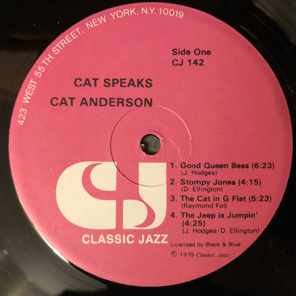 Cat Anderson : Cat Speaks (LP, Album, RE)