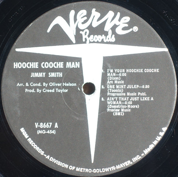 Jimmy Smith Arranged And Conducted By Oliver Nelson : Hoochie Cooche Man (LP, Album, Mono, MGM)