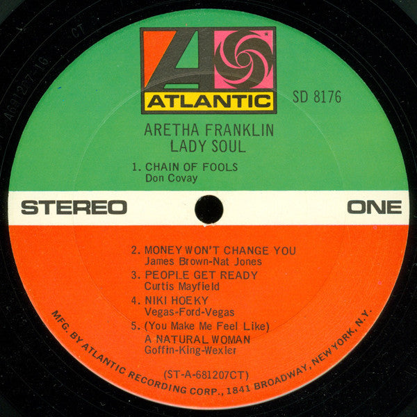 Aretha Franklin : Lady Soul (LP, Album, RE, CT)