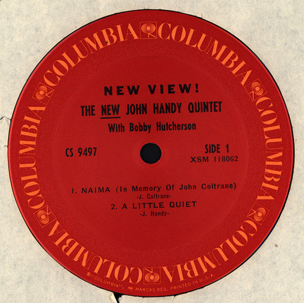 The New John Handy Quintet With Bobby Hutcherson : New View! (LP, Album, RE)