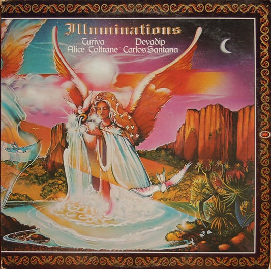 Devadip Carlos Santana* & Turiya Alice Coltrane* : Illuminations (LP, Album, Pit)