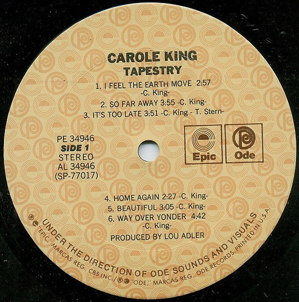 Carole King : Tapestry (LP, Album, RE, Pit)