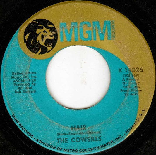 The Cowsills : Hair / What Is Happy? (7", Single)