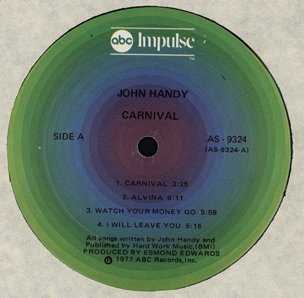 John Handy : Carnival (LP, Album)