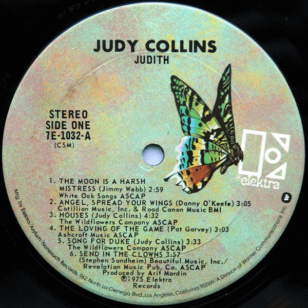 Judy Collins : Judith (LP, Album, CSM)