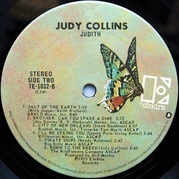 Judy Collins : Judith (LP, Album, CSM)