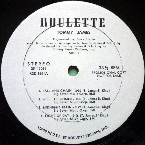 Tommy James : Tommy James (LP, Album, Promo)