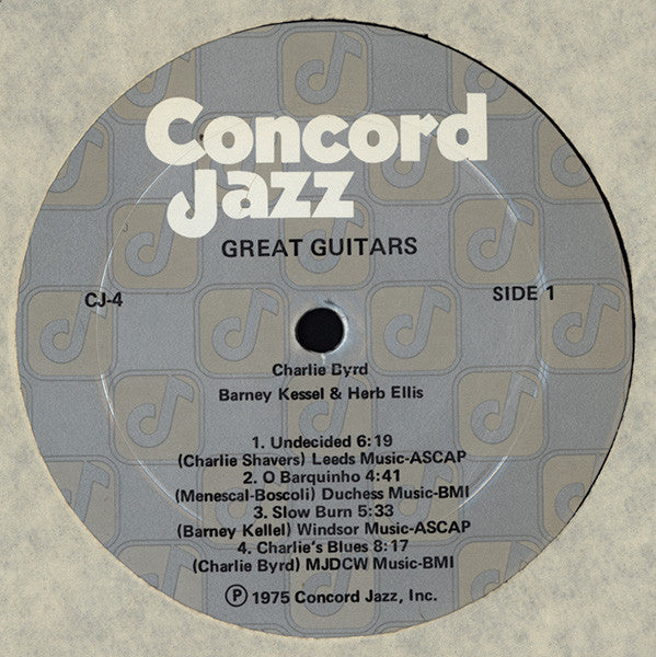 Great Guitars*, Charlie Byrd, Barney Kessel, Herb Ellis : Great Guitars (LP, Album, RP)