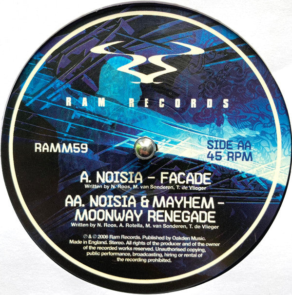 Noisia / Noisia & Mayhem (7) : Facade / Moonway Renegade (12")