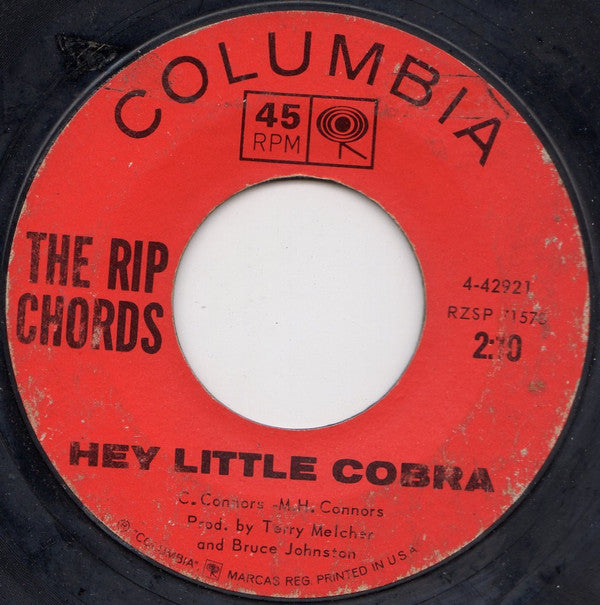 The Rip Chords : Hey Little Cobra / The Queen (7", Styrene, Ter)