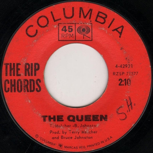 The Rip Chords : Hey Little Cobra / The Queen (7", Styrene, Ter)