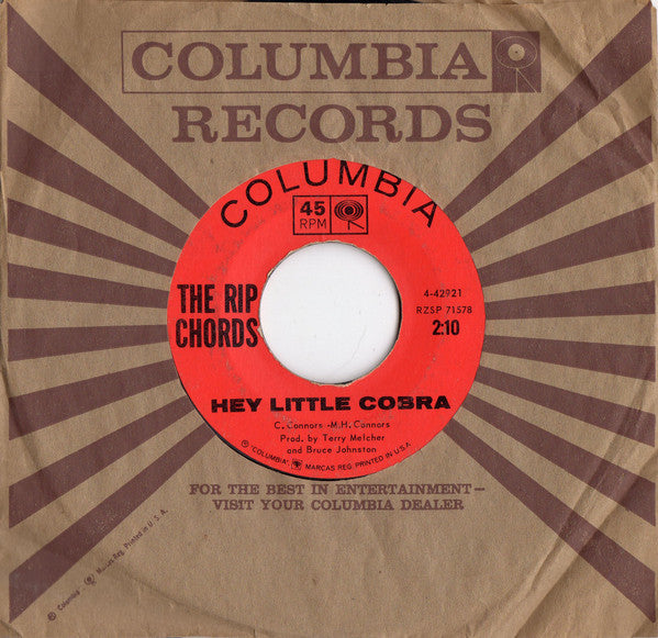 The Rip Chords : Hey Little Cobra / The Queen (7", Styrene, Ter)