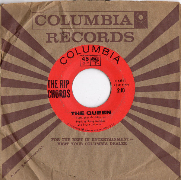 The Rip Chords : Hey Little Cobra / The Queen (7", Styrene, Ter)