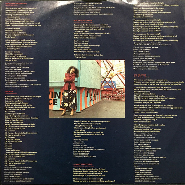 Melissa Manchester : Don't Cry Out Loud (LP, Album, Ter)