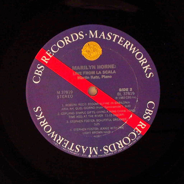 Marilyn Horne : Live At La Scala (LP)