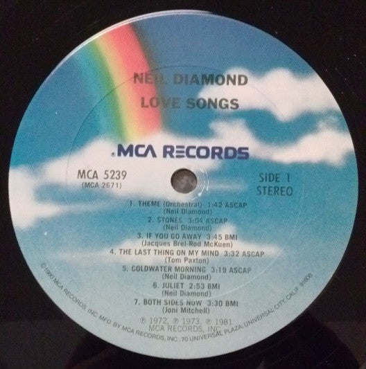 Neil Diamond : Love Songs (LP, Comp)