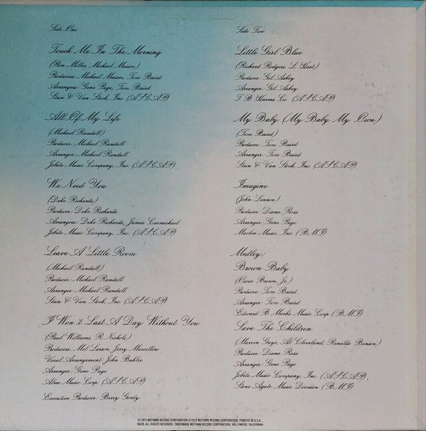 Diana Ross : Touch Me In The Morning (LP, Album)