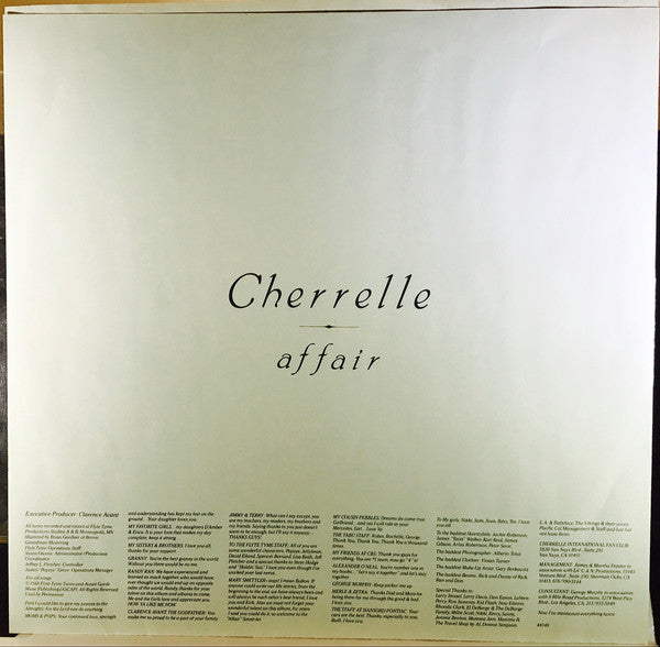 Cherrelle : Affair (LP, Album)