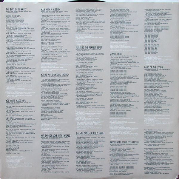 Don Henley : Building The Perfect Beast (LP, Album, Club, RCA)