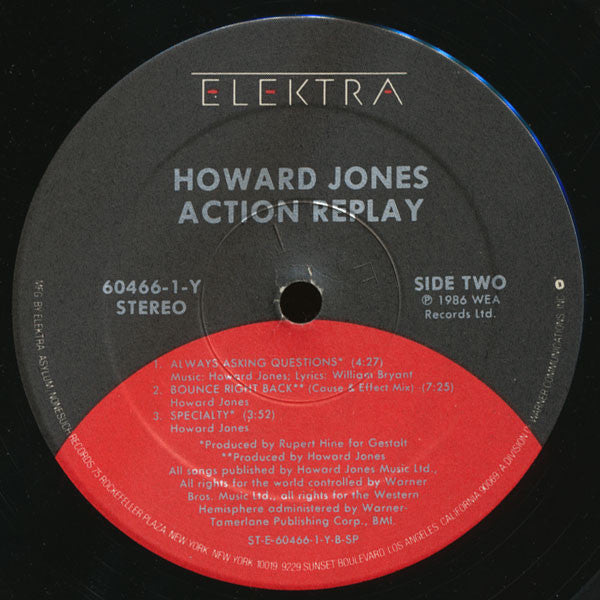 Howard Jones : Action Replay (12", EP, Spe)