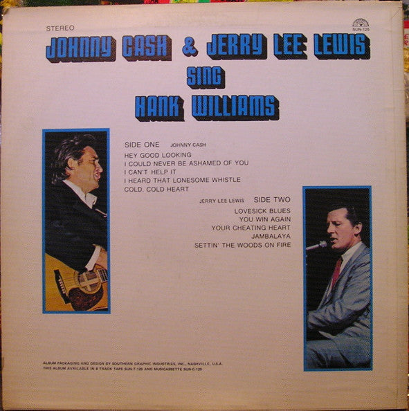 Johnny Cash & Jerry Lee Lewis : Johnny Cash & Jerry Lee Lewis Sing Hank Williams (LP, Comp, Unofficial)