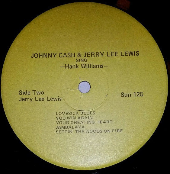 Johnny Cash & Jerry Lee Lewis : Johnny Cash & Jerry Lee Lewis Sing Hank Williams (LP, Comp, Unofficial)