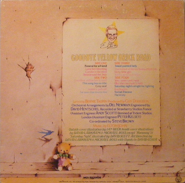 Elton John : Goodbye Yellow Brick Road (2xLP, Album, Club, Ter)