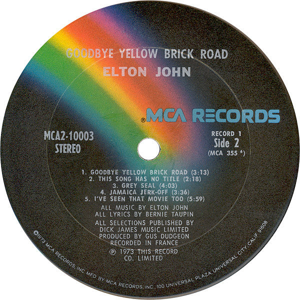Elton John : Goodbye Yellow Brick Road (2xLP, Album, Club, Ter)