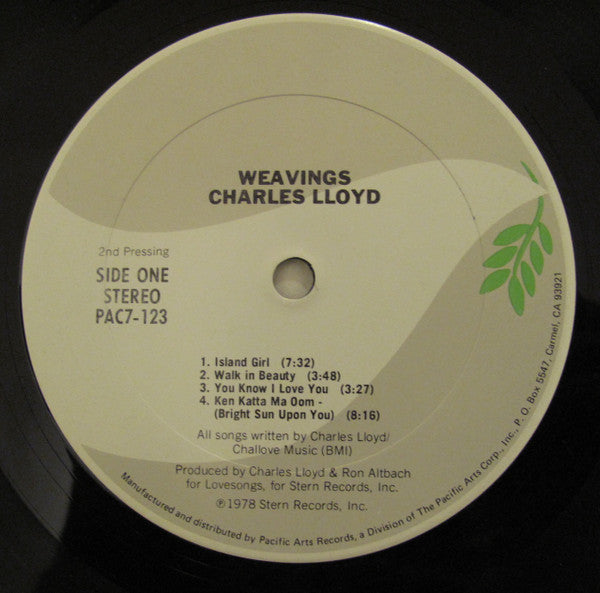 Charles Lloyd : Weavings (LP, Album, RP)
