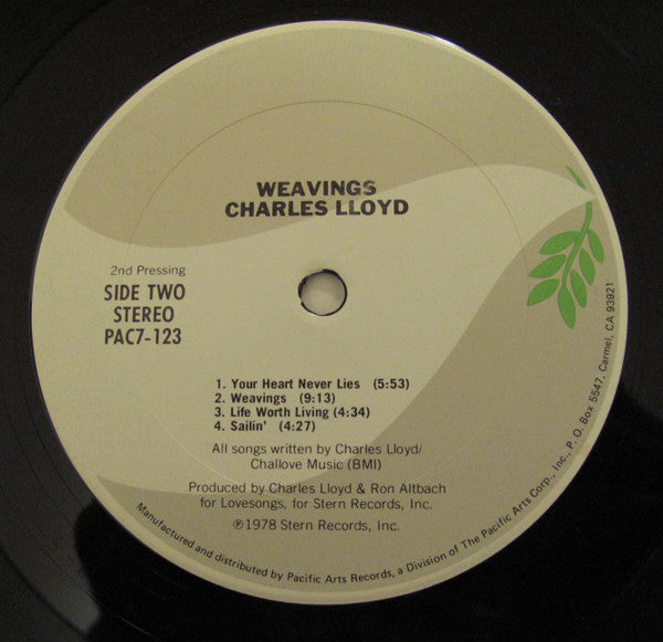 Charles Lloyd : Weavings (LP, Album, RP)
