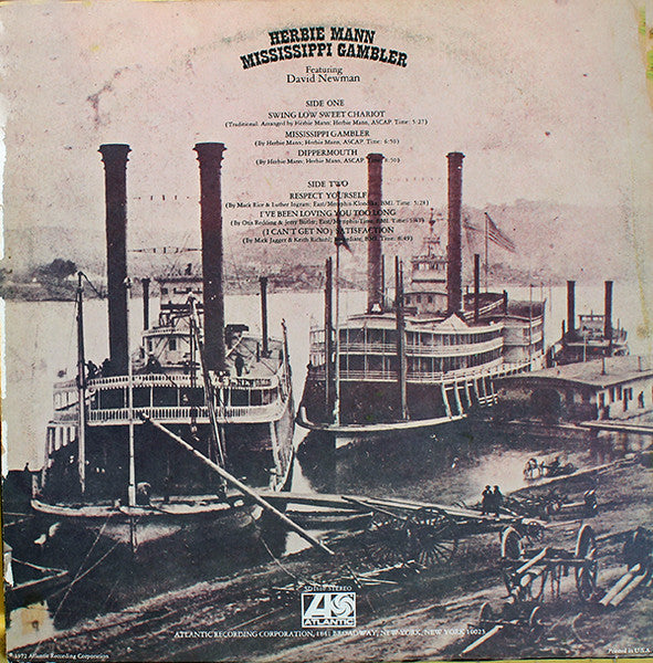 Herbie Mann : Mississippi Gambler (LP, Album, RE)
