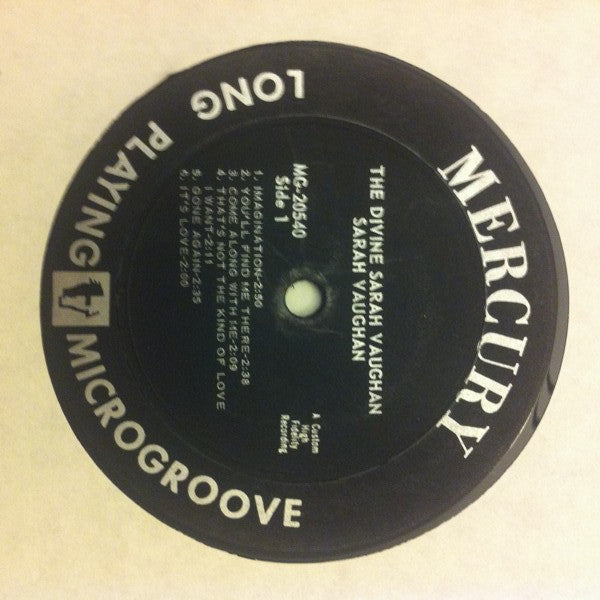 Sarah Vaughan : The Divine Sarah Vaughan (LP, Album, Mono)