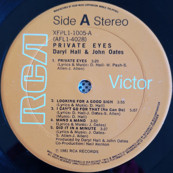 Daryl Hall, John Oates* : Private Eyes (LP, Album)
