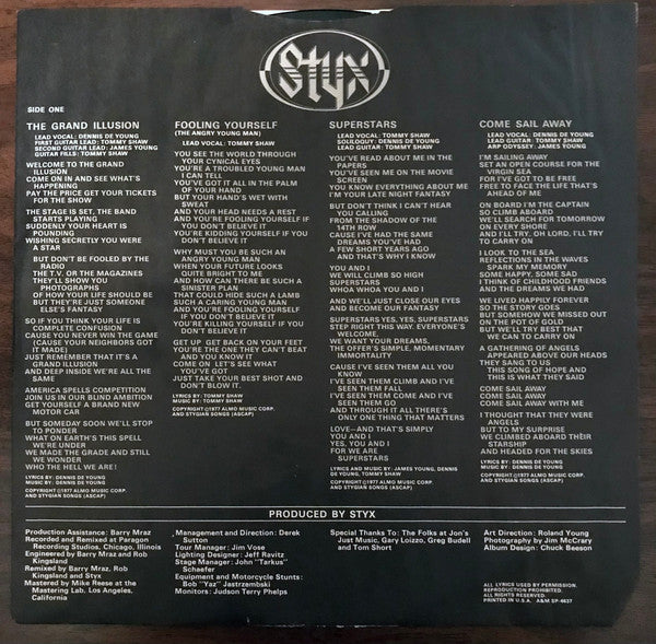 Styx : The Grand Illusion (LP, Album, y -)
