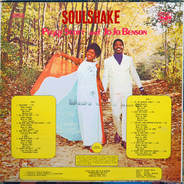 Peggy Scott & Jo Jo Benson : Soulshake (LP, Album, Promo)