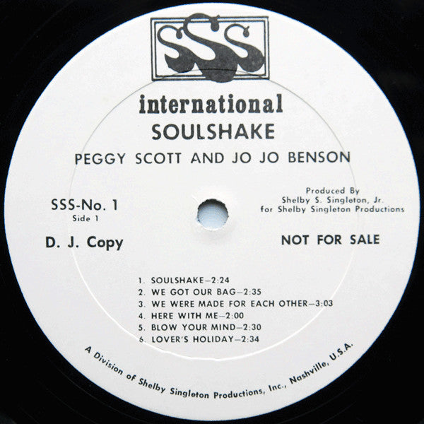 Peggy Scott & Jo Jo Benson : Soulshake (LP, Album, Promo)
