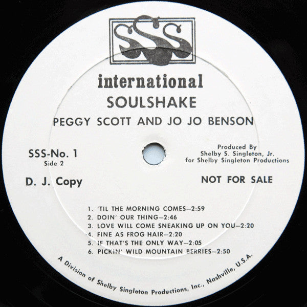 Peggy Scott & Jo Jo Benson : Soulshake (LP, Album, Promo)