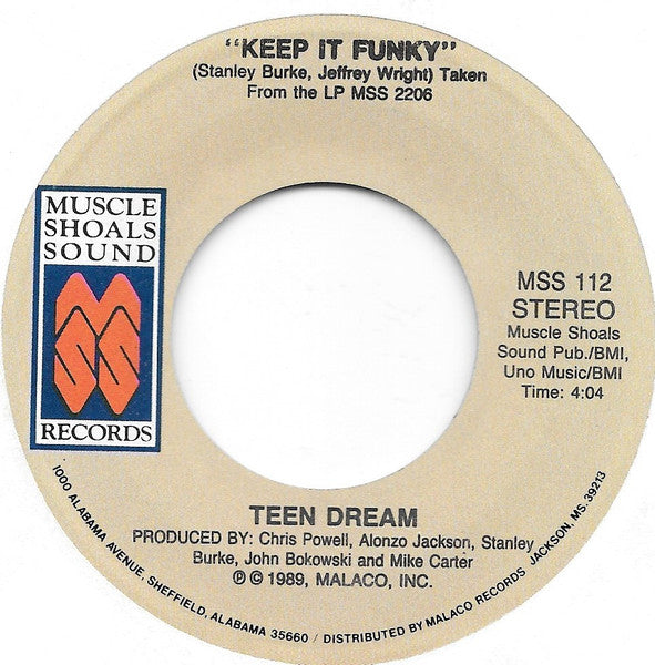 Teen Dream : Keep It Funky / All My Love (7")